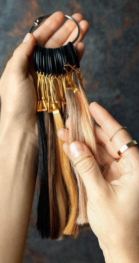 female hand holds hair samples on dark background 2023 11 27 05 22 51 utc 1