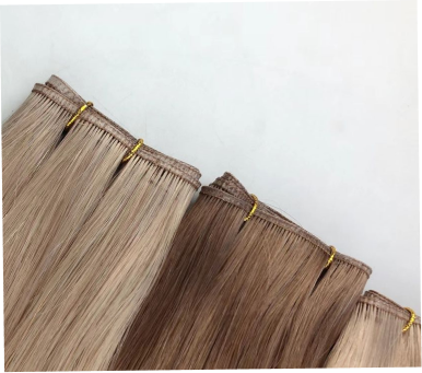 Hand tied hair wefts